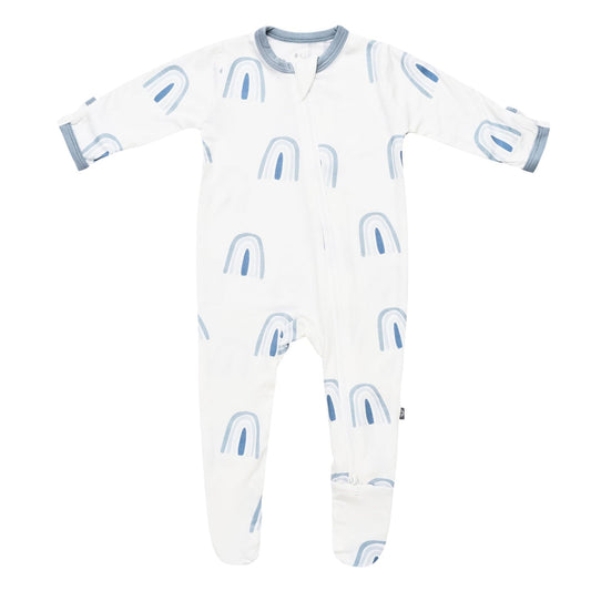 Kyte Baby Zippered Footie - Fog Rainbow